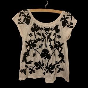 Anthropologie Akemi+Kin Off the shoulder appliquéd top